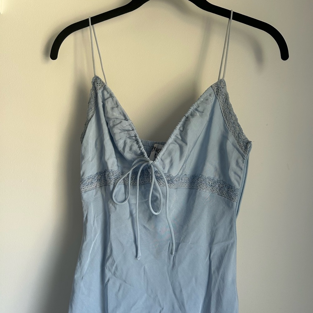 Princess Polly Light Blue Lace Dress